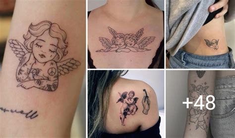 tatuajes de angelitos bebes para mujer|Angelitos bebés por Yasmin Coiado